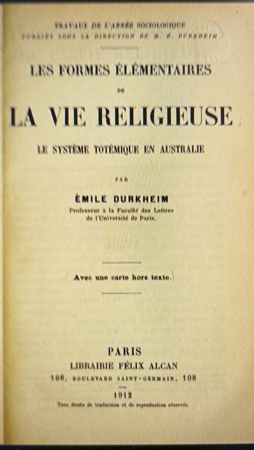 Emile Durkheim - The Elementary Forms of the Religious Life